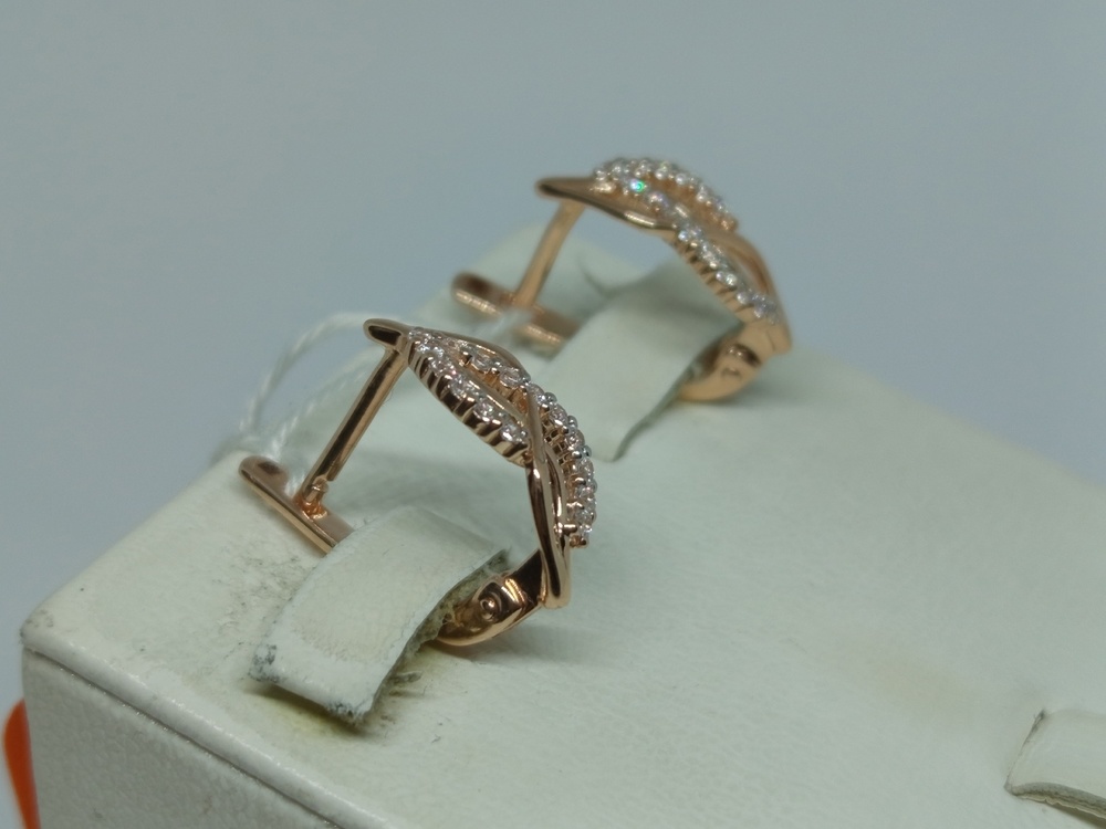 СКМИ585 СЕРЬГИ С КАМНЯМИ (Au 585)