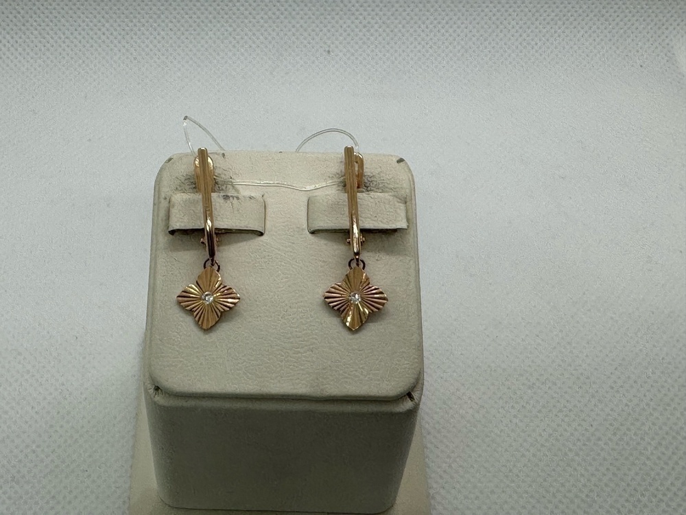 СЕРЬГИ С КАМНЕМ (Au 585)