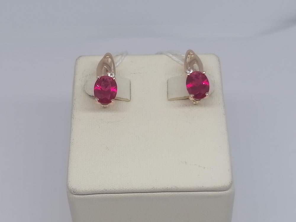 СКМИ585 СЕРЬГИ С КАМНЯМИ (Au 585)