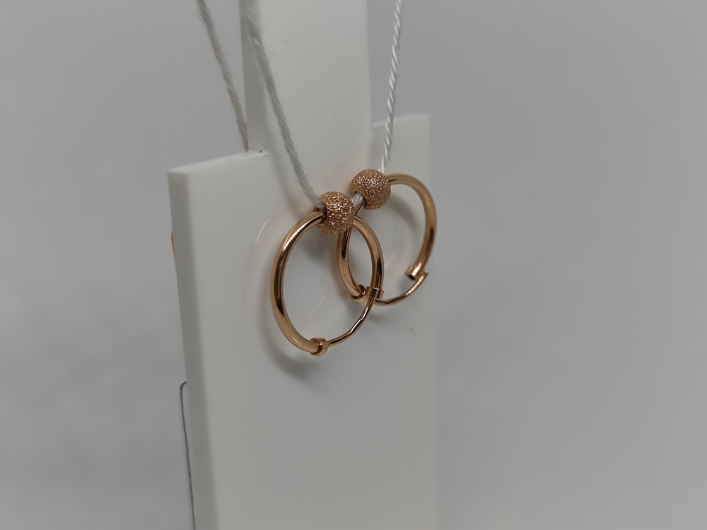 СКОН585 СЕРЬГИ КОНГО (Au 585)