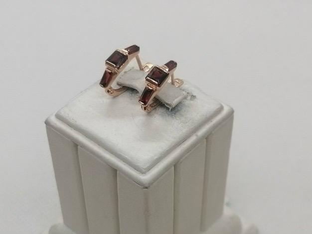023192-1350 СЕРЬГИ ГРАНАТ (Au 585)