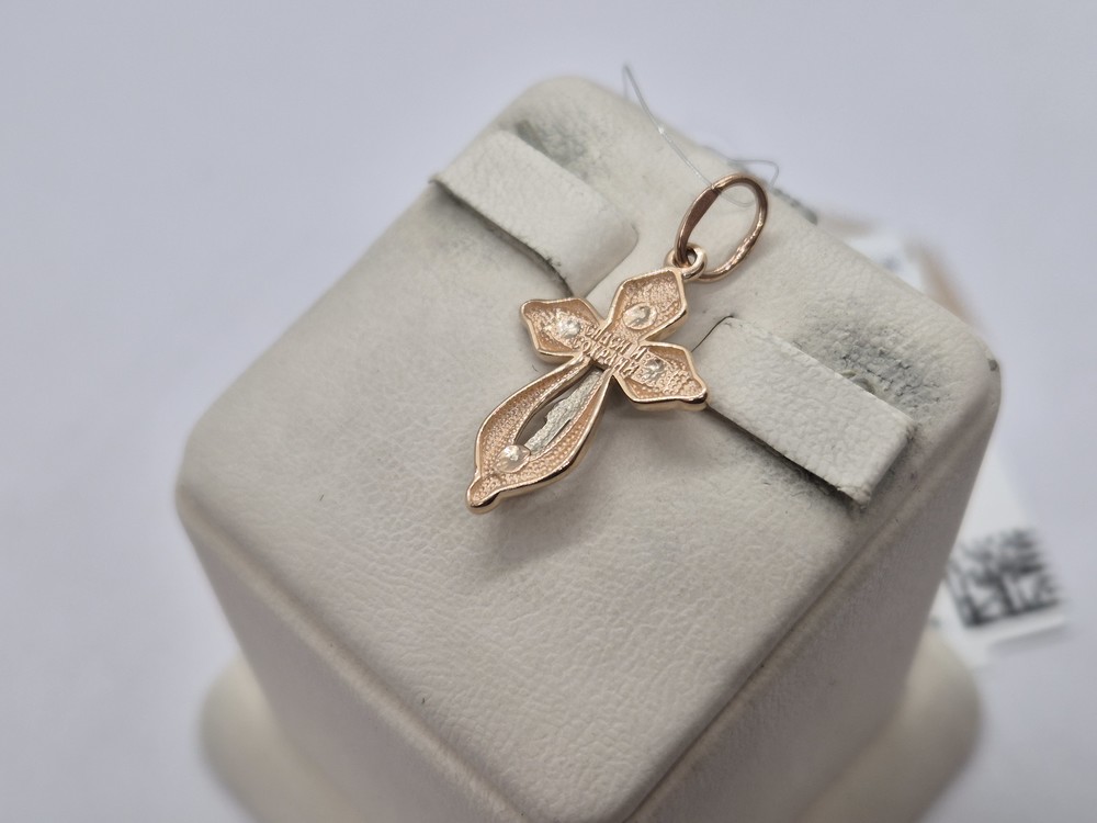 ПОДВЕСКА КРЕСТ без камня (Au 585)