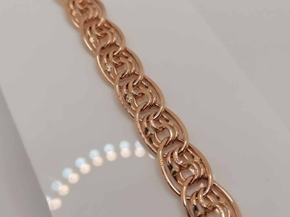 БРАСЛЕТ ПУСТОТЕЛЫЙ Нона бисмарк (Au 585)