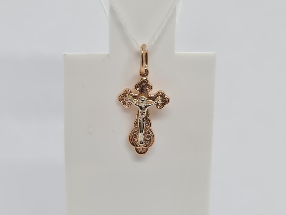 ПОДКБК585 ПОДВЕСКА КРЕСТ БЕЗ КАМНЯ (Au 585)