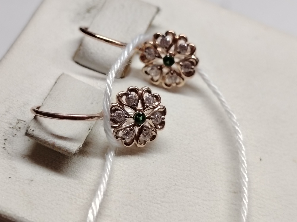 СКМИ585 СЕРЬГИ С КАМНЯМИ (Au 585)