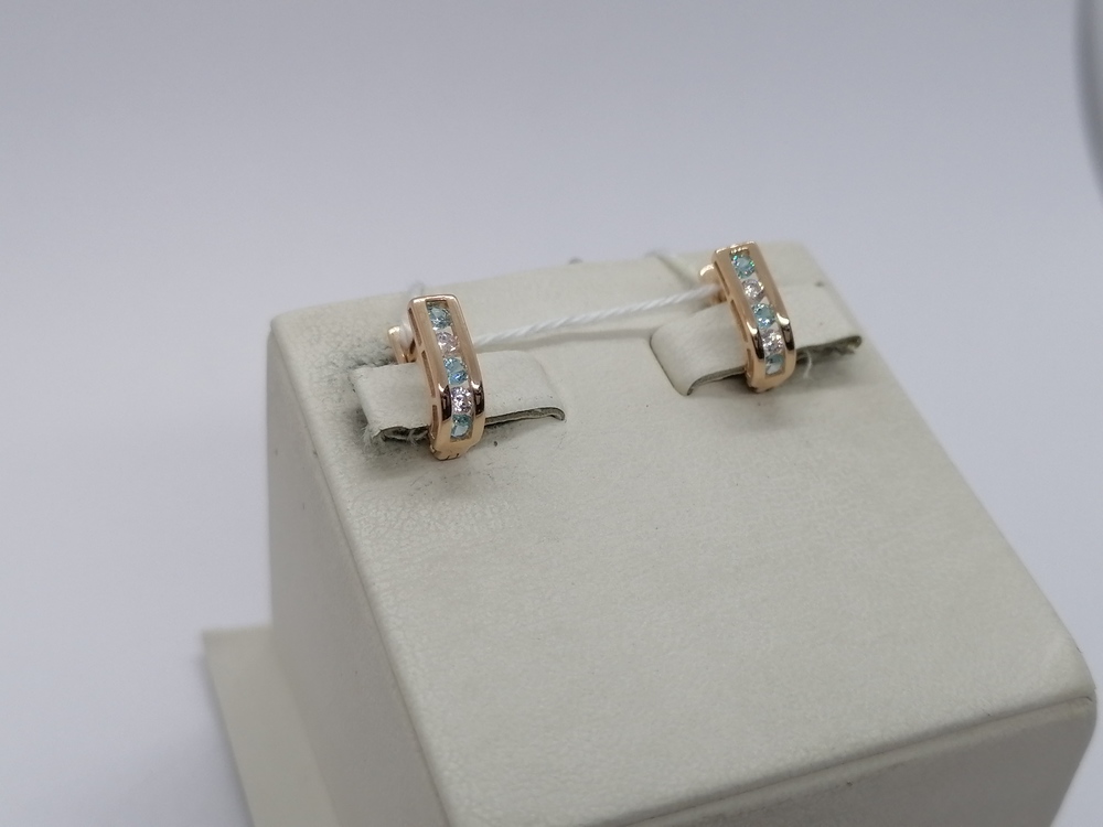 СКМИ585 СЕРЬГИ С КАМНЯМИ (Au 585)