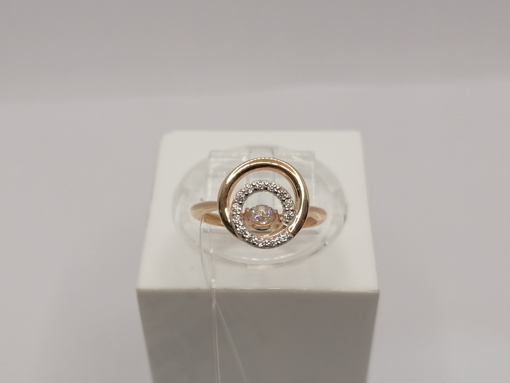 КОЛЬЦО С КАМНЯМИ (Au 585)