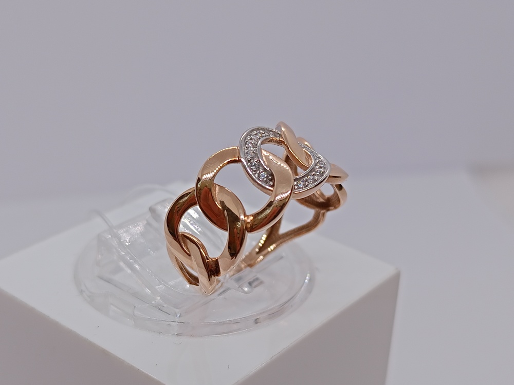 КОЛЬЦО С КАМНЯМИ (Au 585)