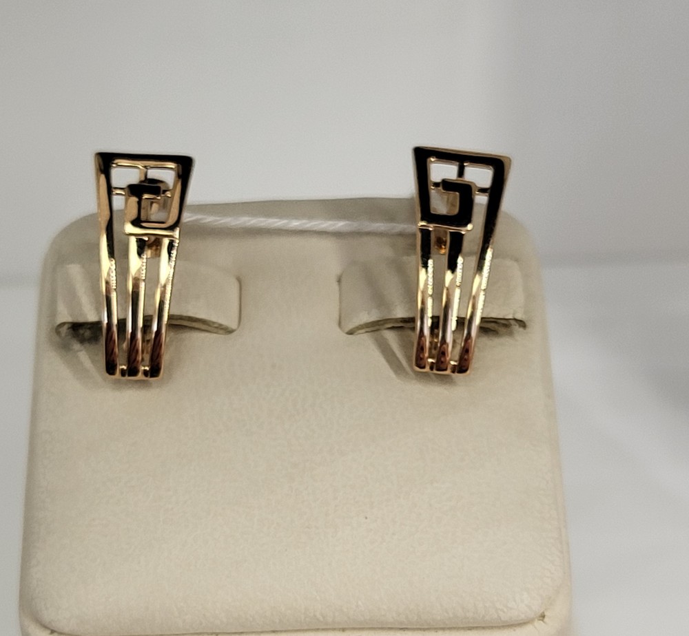 СБКМ585 СЕРЬГИ БЕЗ КАМНЯ (Au 585)