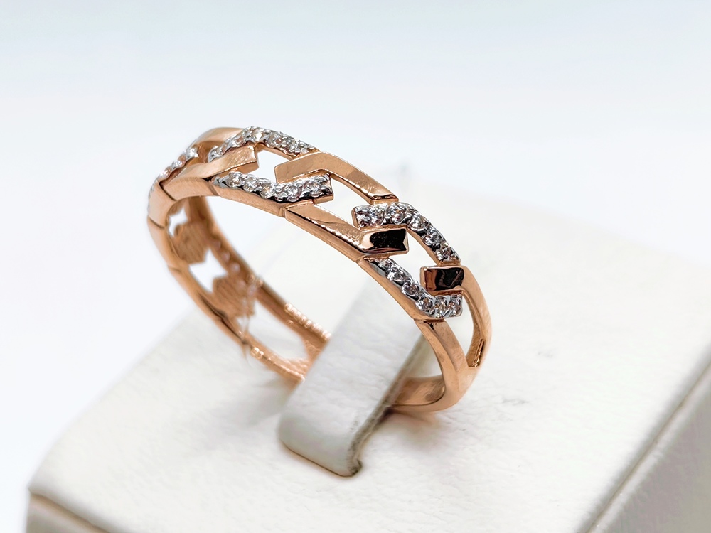 КОЛЬЦО С КАМНЯМИ (Au 585)