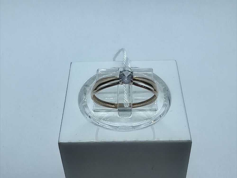 КОЛКМ375 КОЛЬЦО С КАМНЕМ (Au 375)