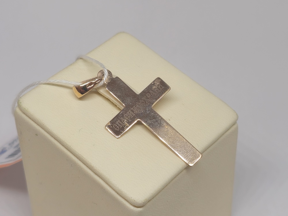 ПОДКБК585 ПОДВЕСКА КРЕСТ БЕЗ КАМНЯ (Au 585)