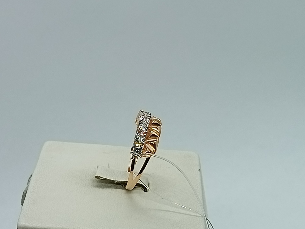 КОЛЬЦО С КАМНЯМИ (Au 585)