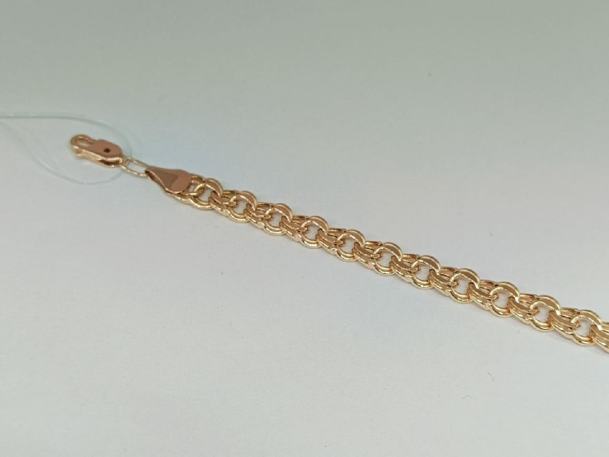 БРАСЛЕТ ПУСТОТЕЛЫЙ Бисмарк (Au 585)