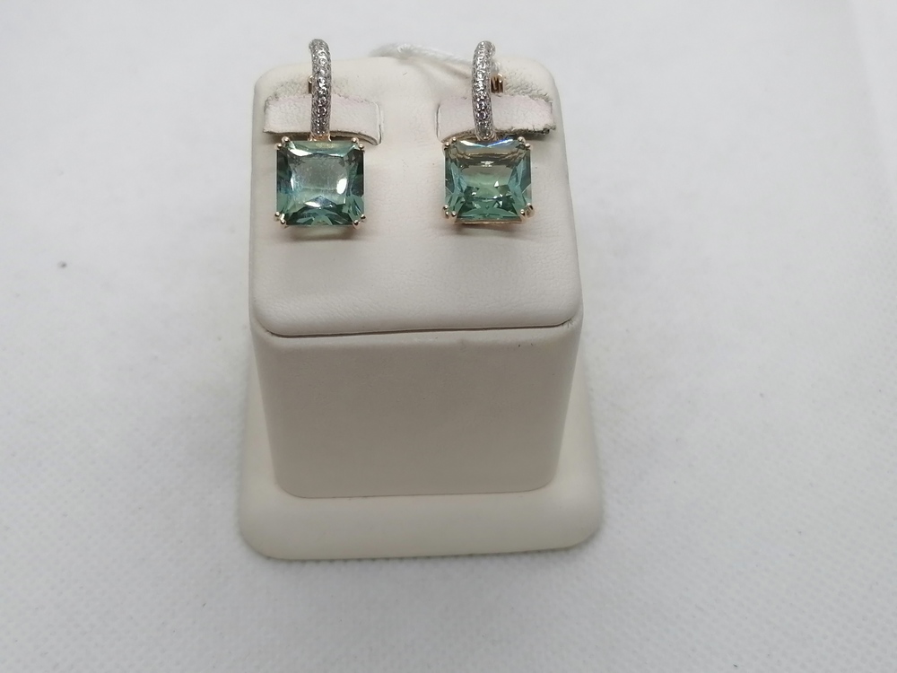 СКМИ585 СЕРЬГИ С КАМНЯМИ (Au 585)