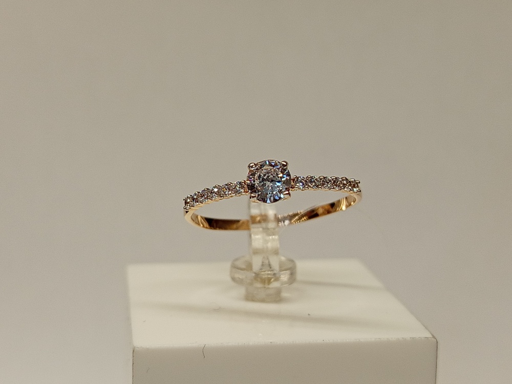 КОЛЬЦО С КАМНЯМИ (Au 585)