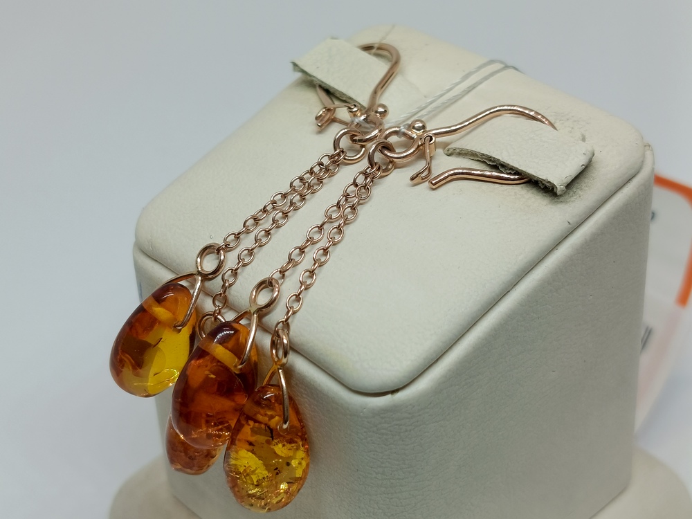 СКМИ583 СЕРЬГИ С КАМНЯМИ (Au 583)