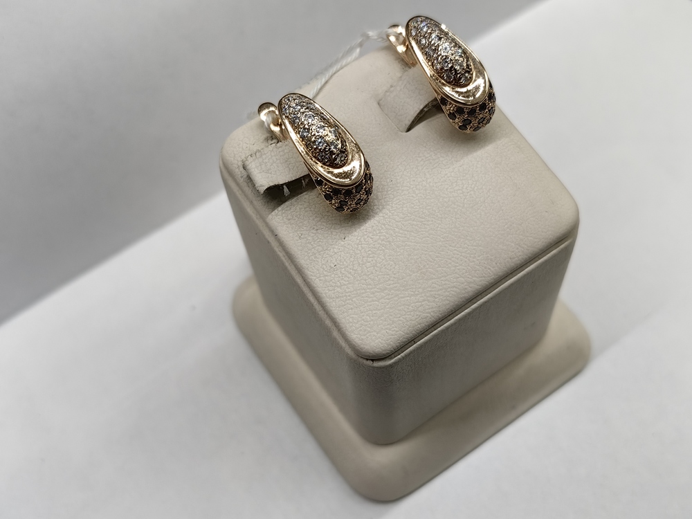 СКМИ585 СЕРЬГИ С КАМНЯМИ (Au 585)
