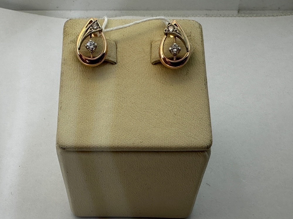 СЕРЬГИ С КАМНЯМИ (Au 585)