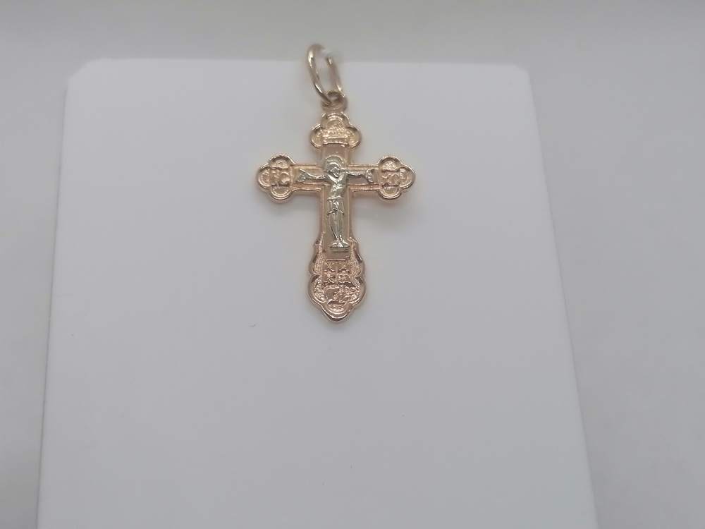 ПОДВЕСКА КРЕСТ БЕЗ КАМНЯ (Au 585)