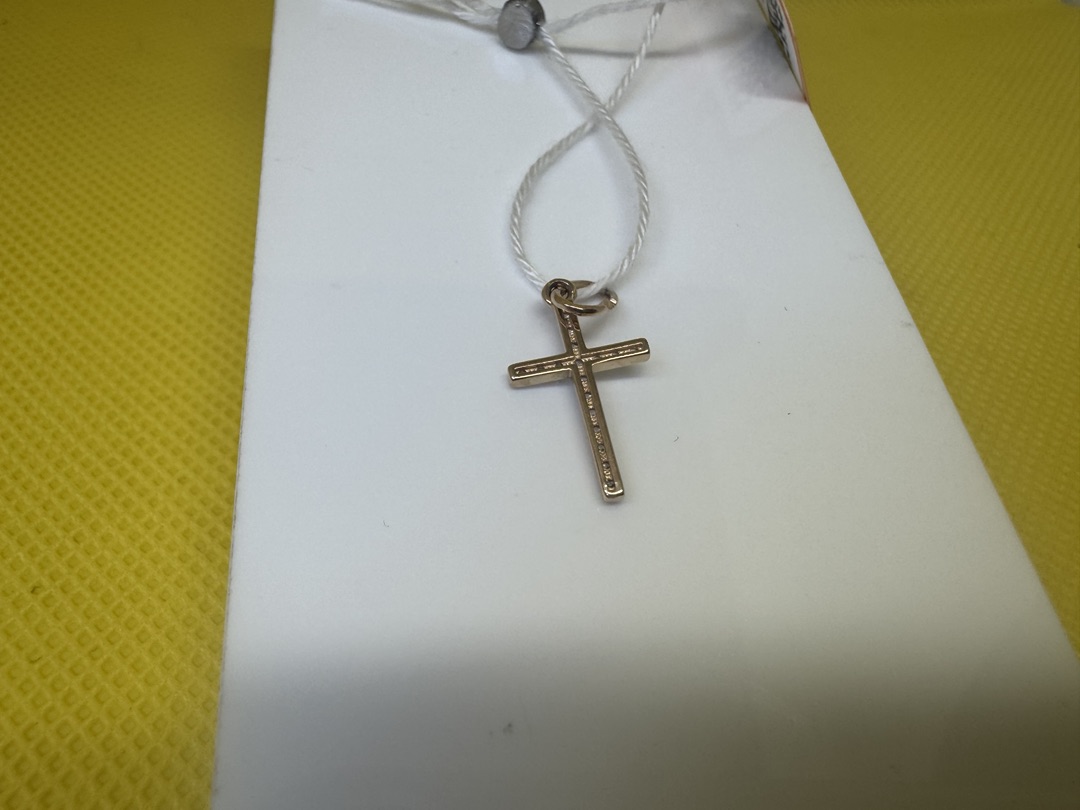 ПОДККИ585 ПОДВЕСКА КРЕСТ С КАМНЯМИ (Au 585)