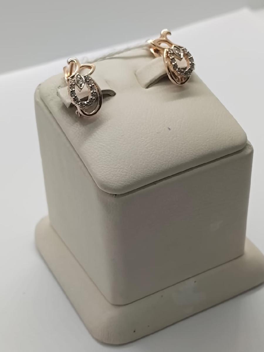 СКМИ585 СЕРЬГИ С КАМНЯМИ (Au 585)