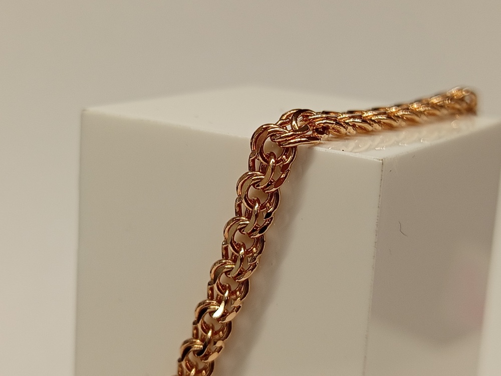 БЛБ585 БРАСЛЕТ ПОЛНОВЕСНЫЙ Бисмарк (Au 585)