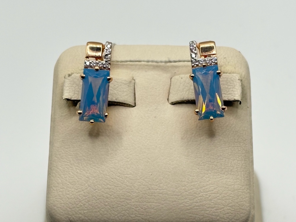 21803355 СЕРЬГИ С КАМНЯМИ (Au 585)