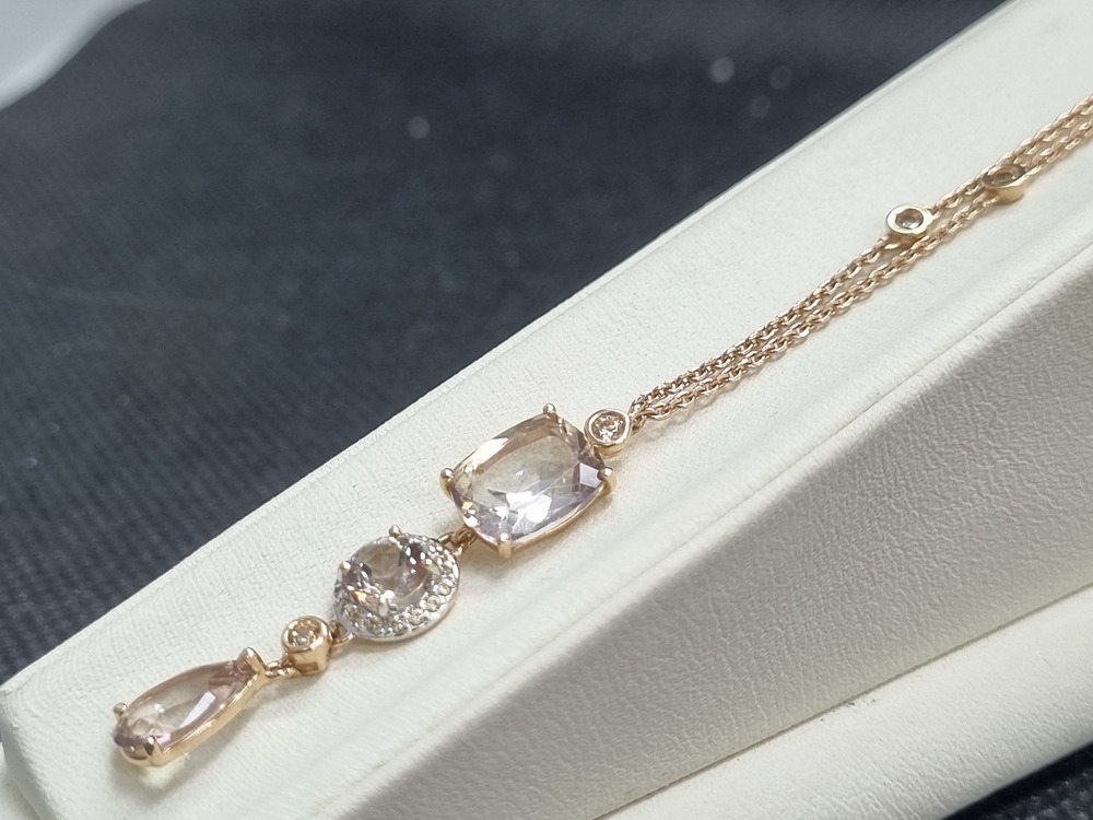 КОЛЬЕ С КАМНЯМИ Au 585