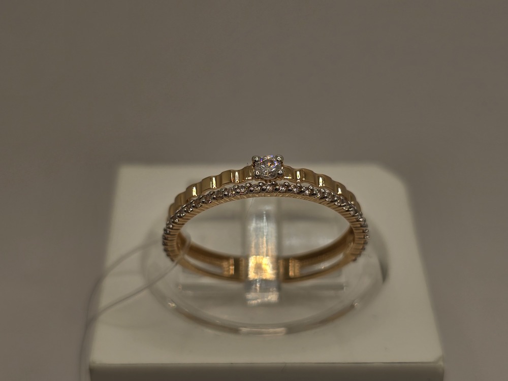 КОЛЬЦО С КАМНЯМИ (Au 585)