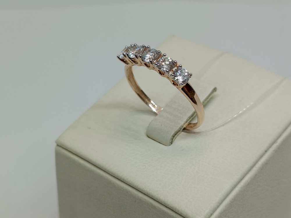 КОЛЬЦО С КАМНЯМИ (Au 585)