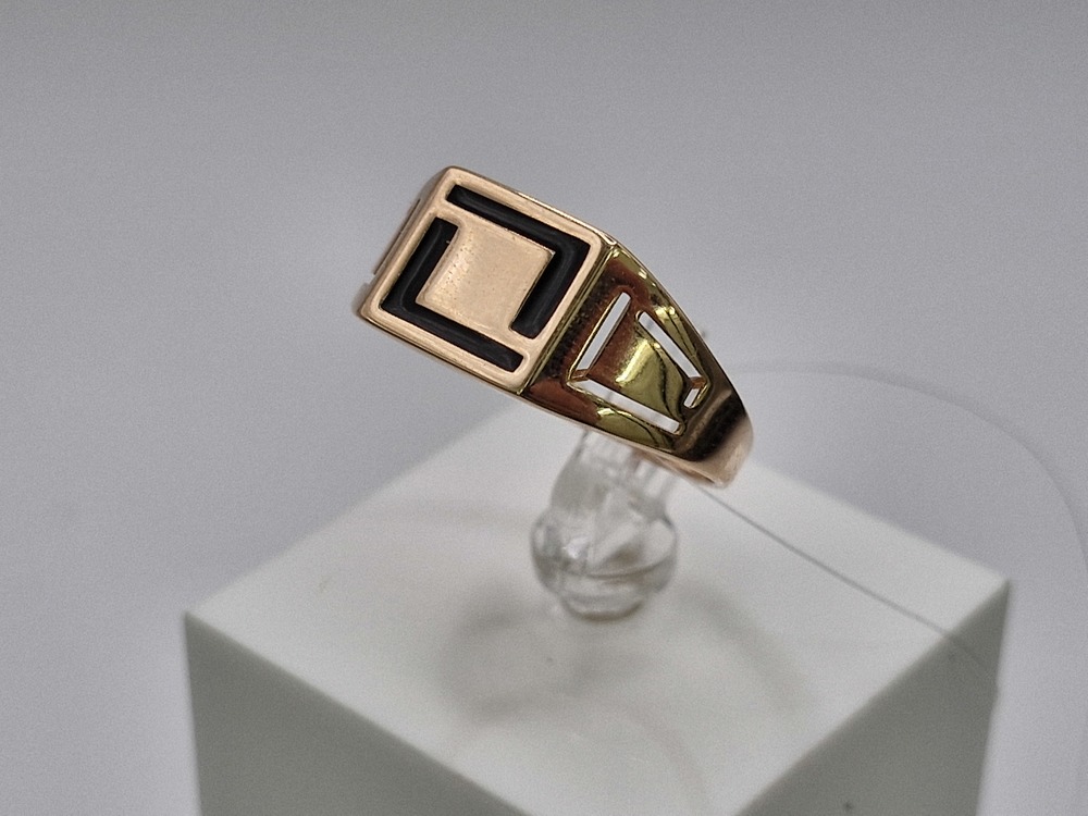 КОЛЬЦО ПЕЧАТКА Эмаль (Au 585)