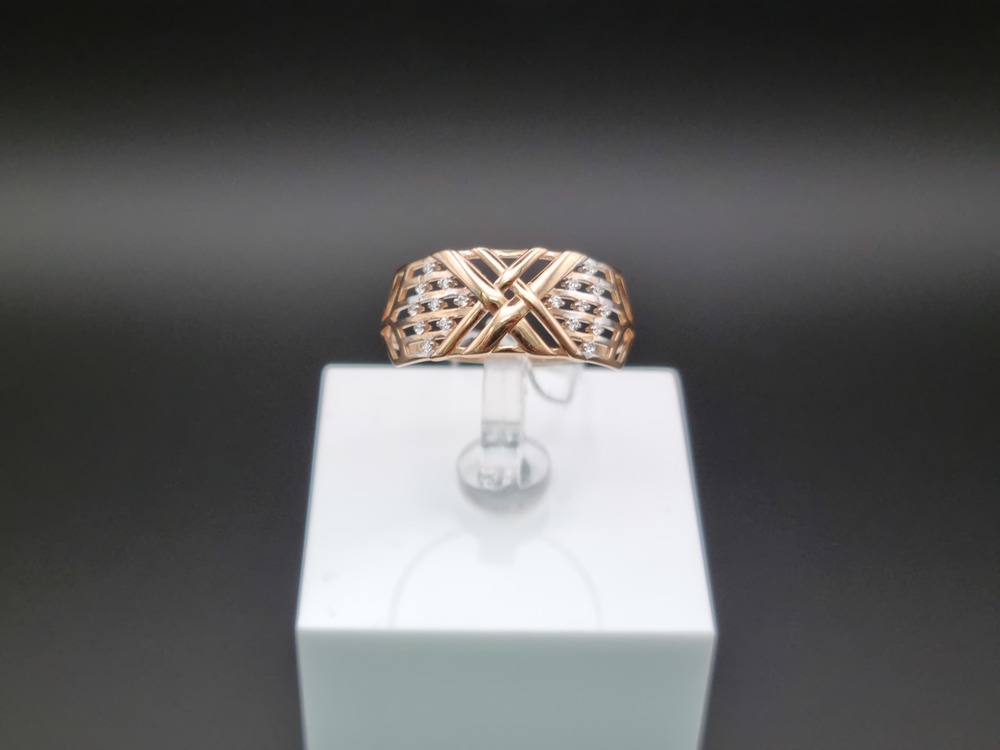 КОЛЬЦО С КАМНЯМИ (Au 585)