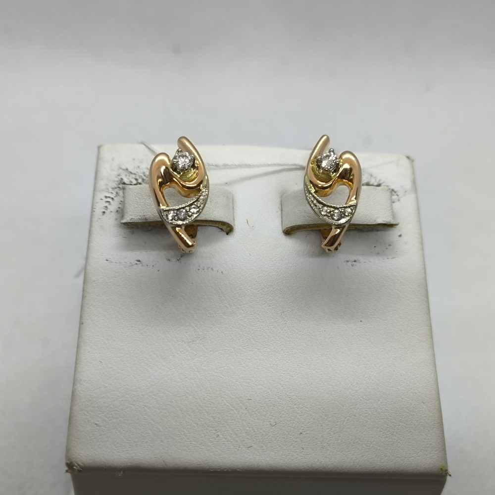 СКМИ585 СЕРЬГИ С КАМНЯМИ (Au 585)