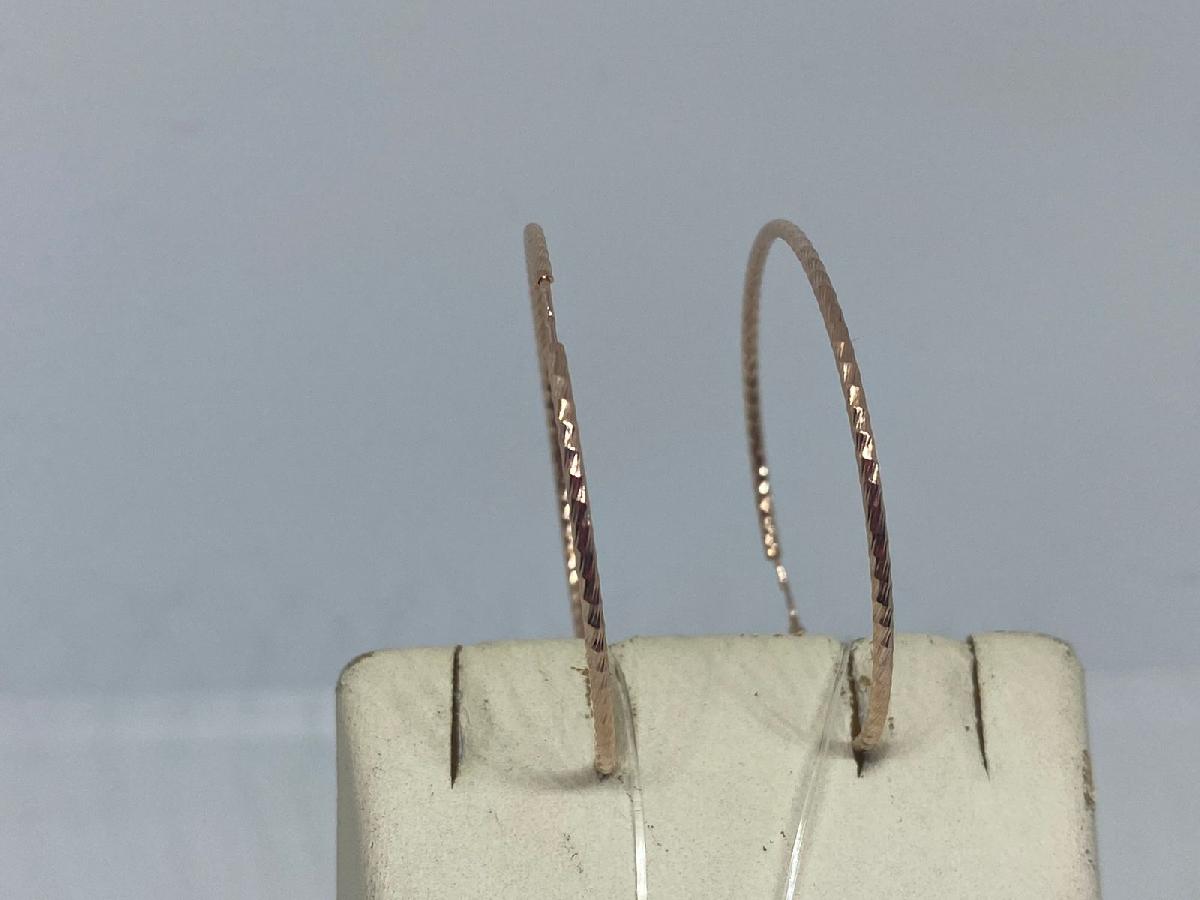 СЕРЬГИ КОНГО Рифленые (Au 585)