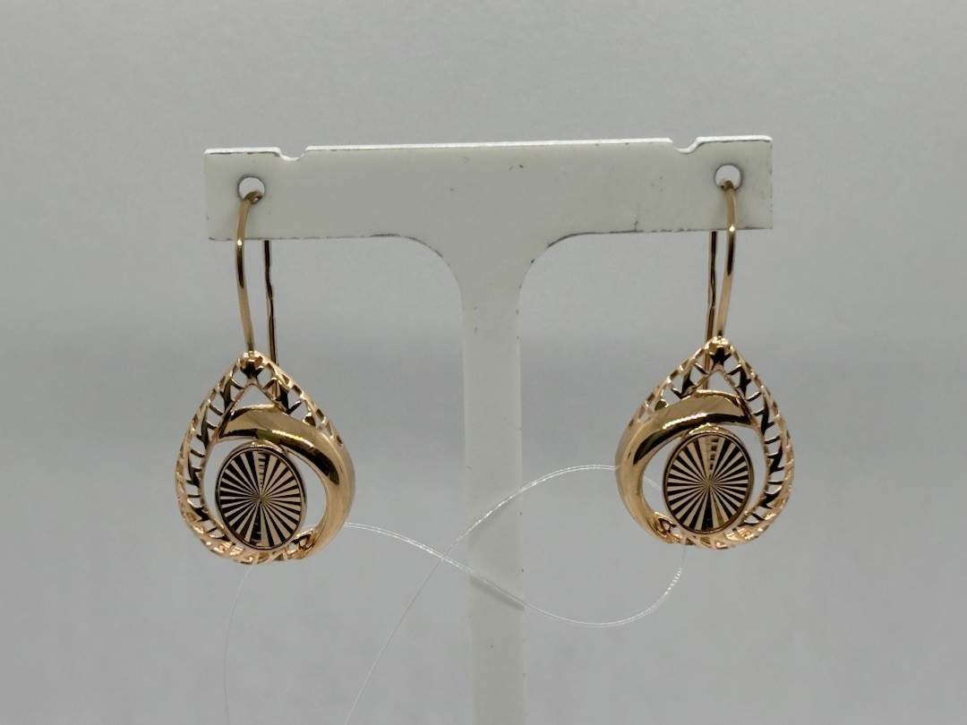 СЕРЬГИ ПЕТЕЛЬКА без камня (Au 585)