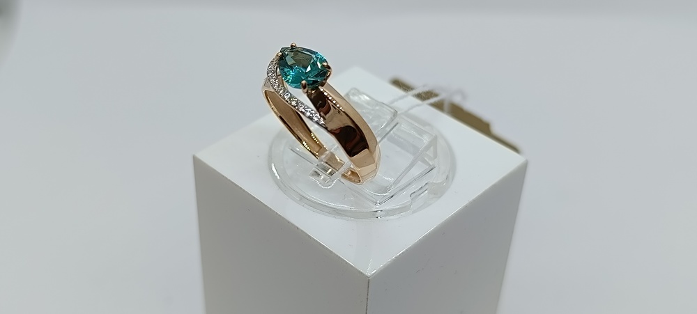 КОЛЬЦО С КАМНЯМИ (Au 585)