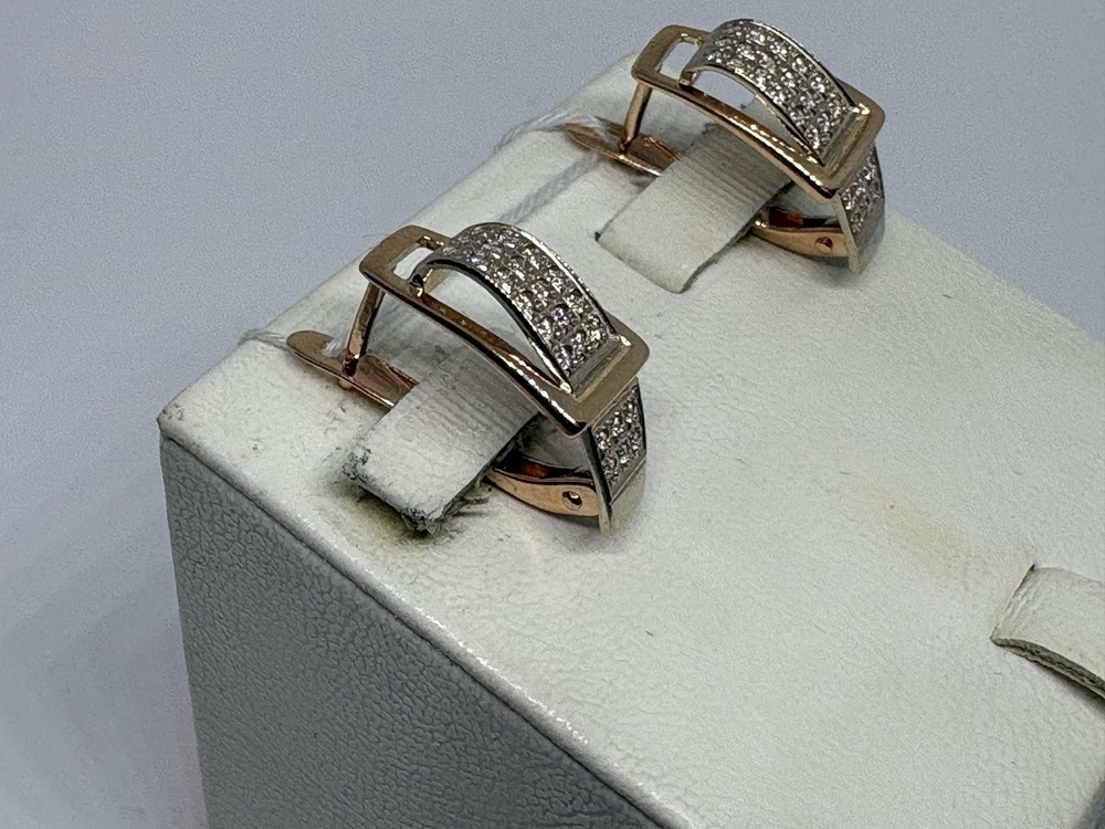 СКМИ585 СЕРЬГИ С КАМНЯМИ (Au 585)