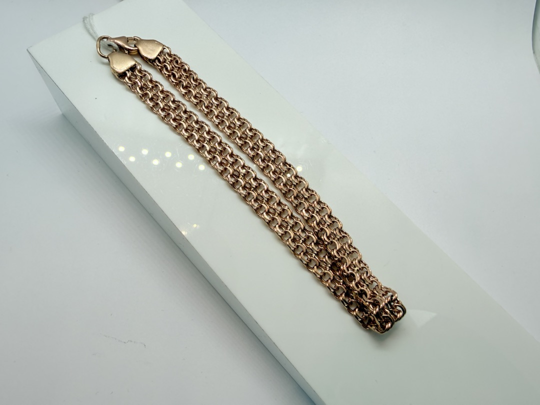 БЛБ585 БРАСЛЕТ ПОЛНОВЕСНЫЙ Бисмарк (Au 585)