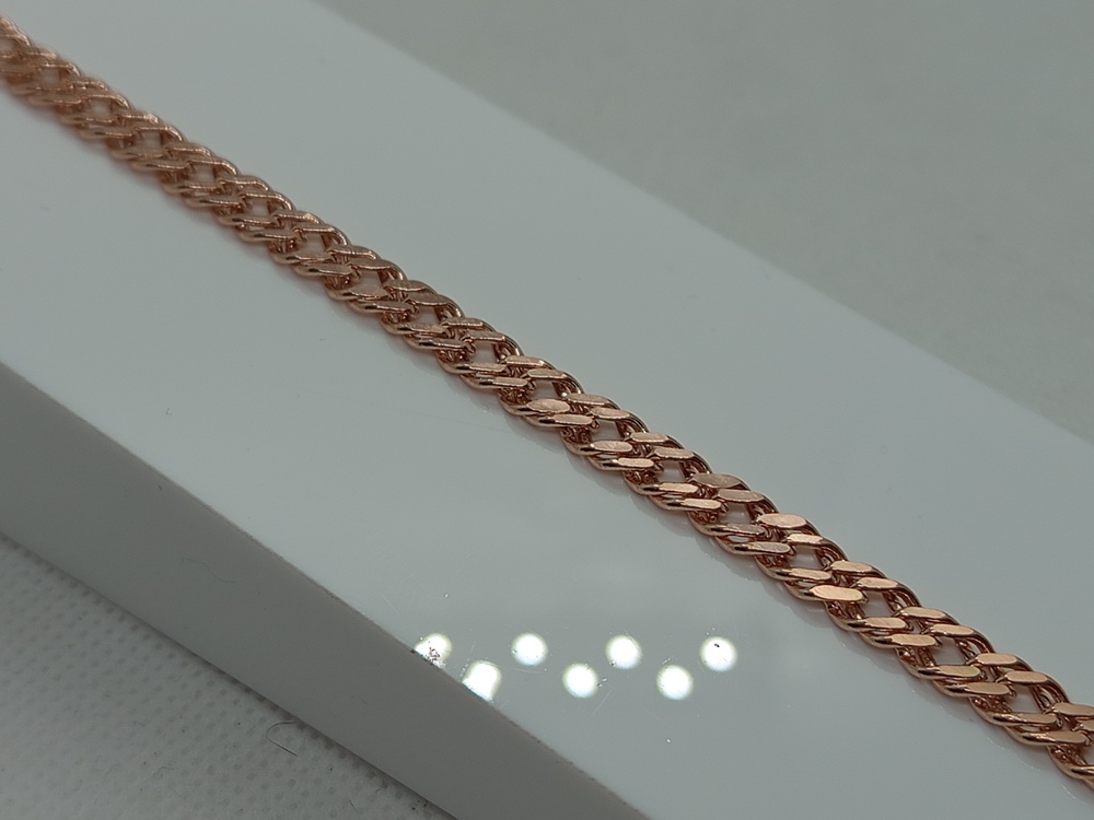 611109025 БРАСЛЕТ ПУСТОТЕЛЫЙ Ромб двойной (Au 585)