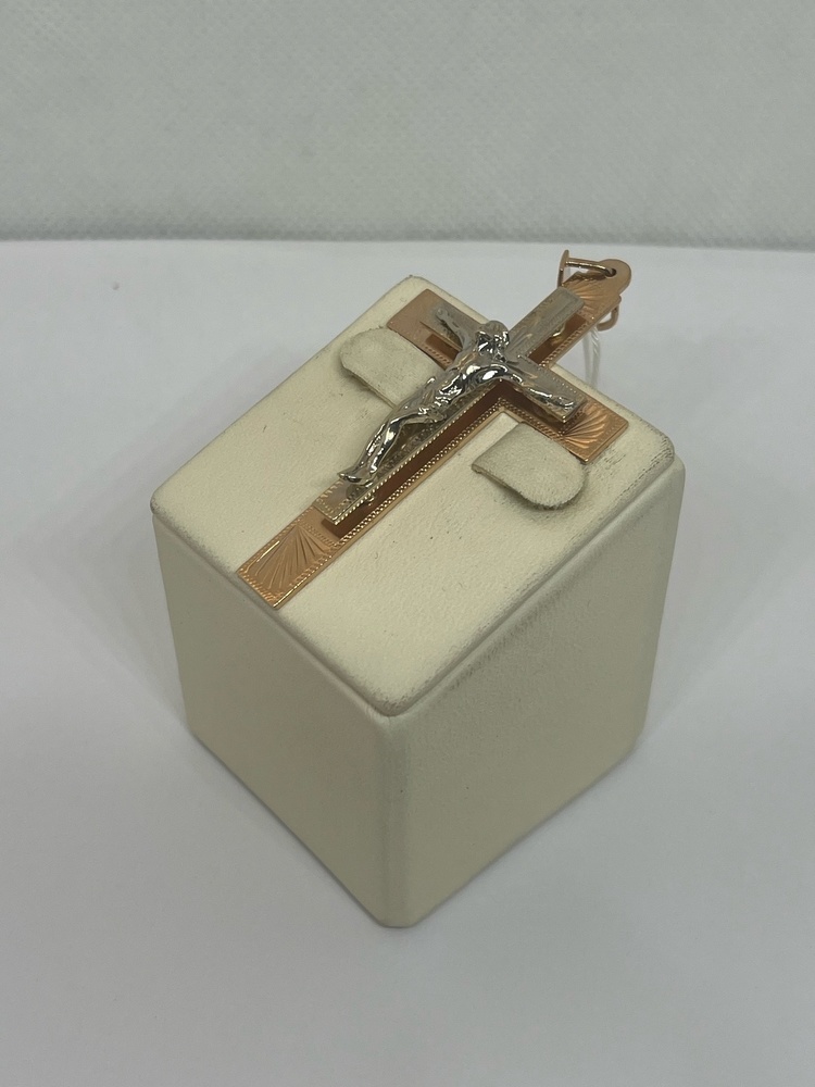 ПОДКБК585 ПОДВЕСКА КРЕСТ БЕЗ КАМНЯ (Au 585)