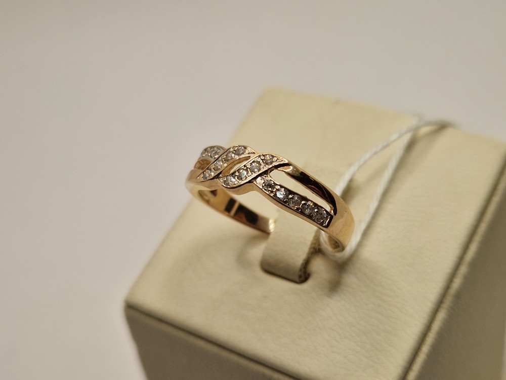 КОЛЬЦО С КАМНЯМИ (Au 585)