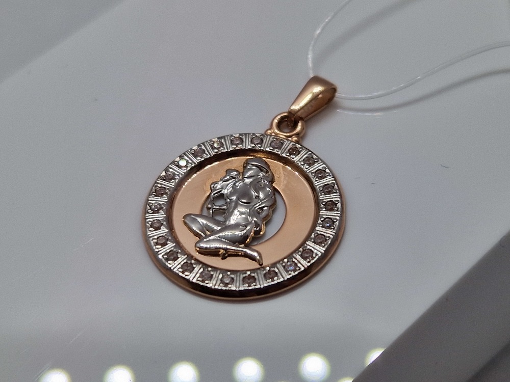 ПОДВЕСКА ЗНАК ЗОДИАКА ДЕВА (Au 585)