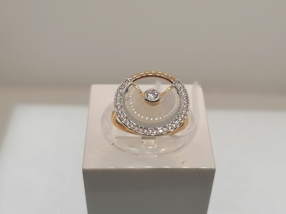 КОЛЬЦО С КАМНЯМИ (Au 585)