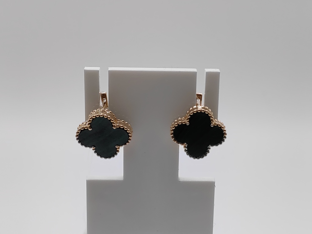 СЕРЬГИ МАЛАХИТ (Au 585)