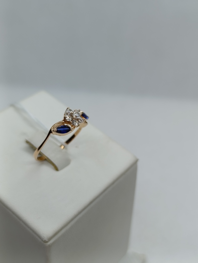 КОЛЬЦО С КАМНЯМИ (Au 585)