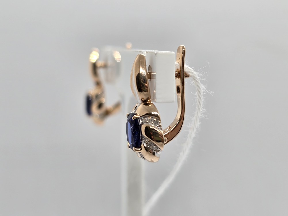 СКМИ585 СЕРЬГИ С КАМНЯМИ (Au 585)