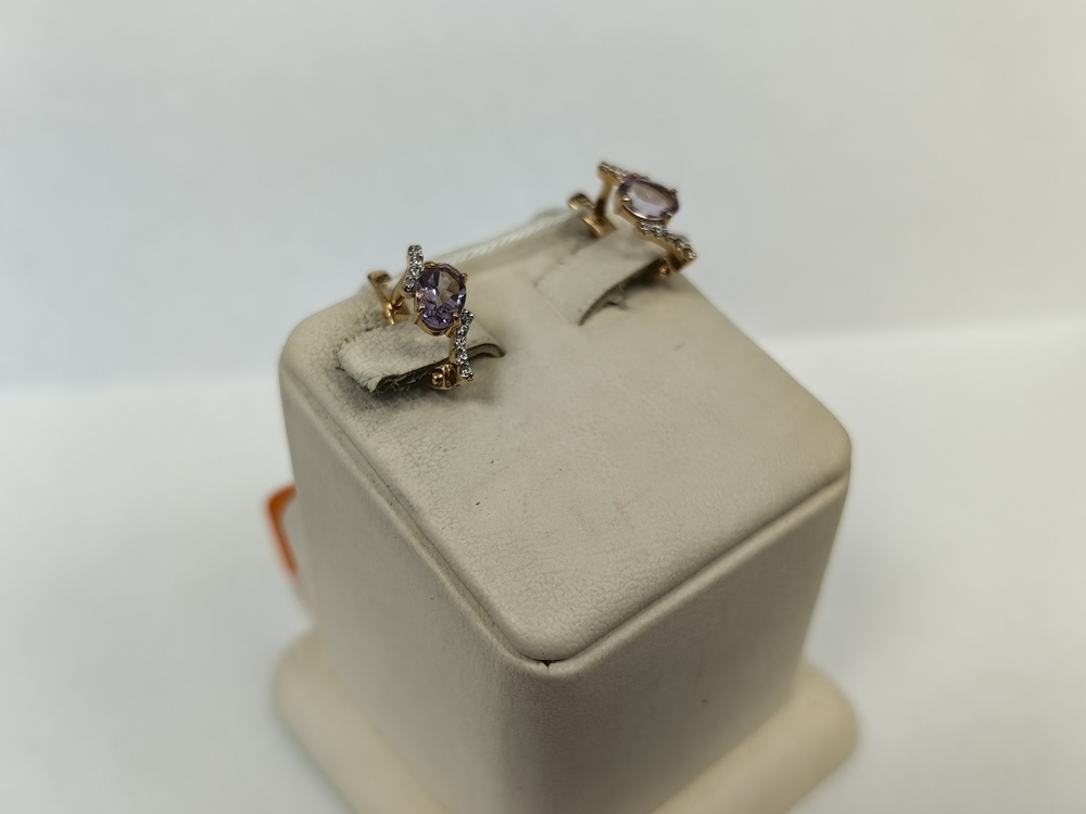 СКМИ585 СЕРЬГИ С КАМНЯМИ (Au 585)