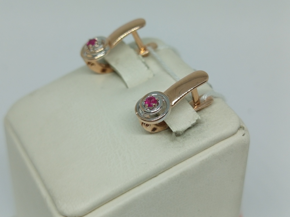 СЕРЬГИ С КАМНЕМ (Au 585)