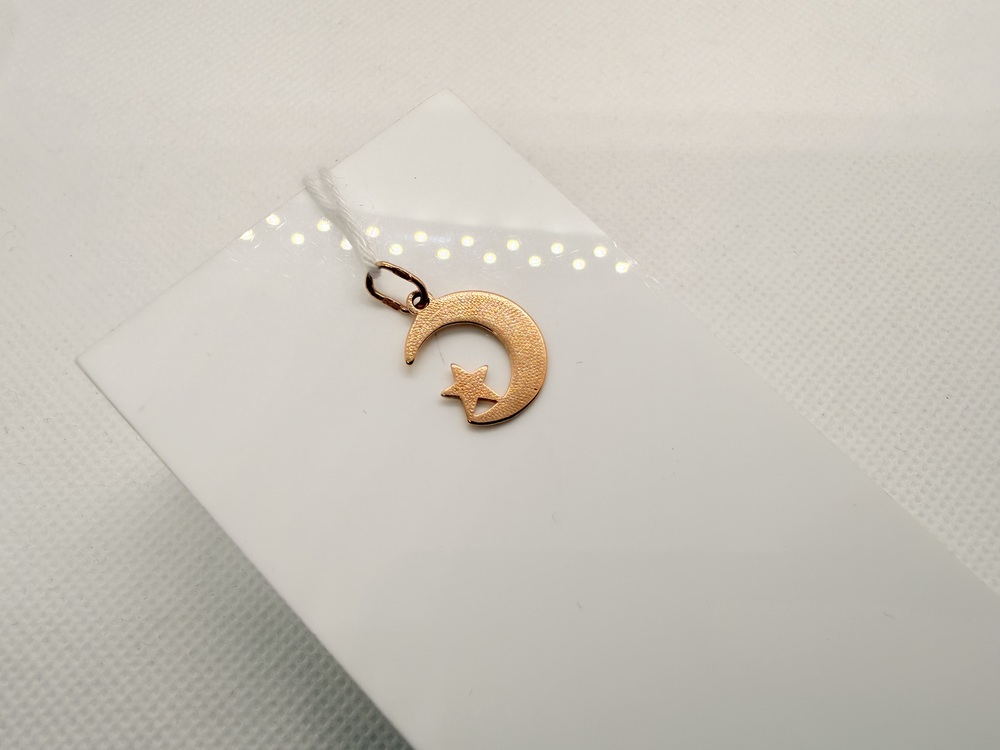 ПОДПБК585 ПОДВЕСКА ПОЛУМЕСЯЦ БЕЗ КАМНЯ (Au 585)